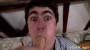 Tough Ebony Gay Stud Gives Juicy Blowjob Before Hardcore Anal Fucking!