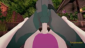 pov mewtwo x raymond blowjob and anal in furry yaoi