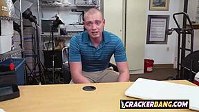 Hot gay stud enjoys interracial blowjob and ass fucking