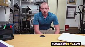 Hot gay stud enjoys interracial blowjob and ass fucking