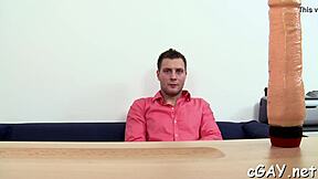 Hunk receives sloppy blowjob from large knob before fucking