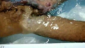 indian solo in bathtub, just relaxing naked with my big cock in the shower