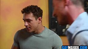 submissive gay roommate becomes toy for hunk jocks in dorm blowjob group