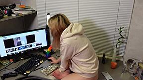 After receiving a message from you she began to masturbate thinking about you - furiyssh