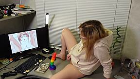 After receiving a message from you she began to masturbate thinking about you - furiyssh