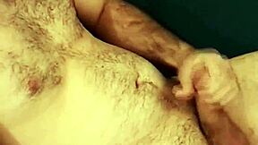 Big Dicked Hairy Dude Brad Enjoys Monster Cock Solo Masturbation Session