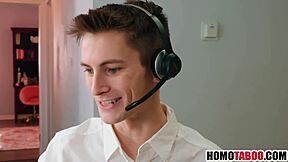 young twink step brothers fucking with blowjob and rimjob at home