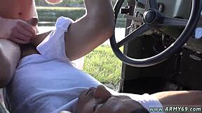 Black Military Guys Fuck Twink Ass In Outdoor Interracial First Time Anal?