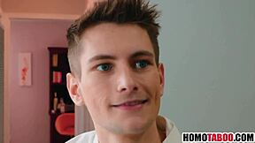 young twink step brothers fucking with blowjob and rimjob at home