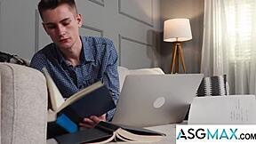 Stressed Twink Soothed with Stepdilfs Massive Cock in Bent Over Doggystyle Missionary Riding Fantasy