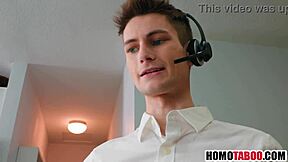 young twink step brothers fucking with blowjob and rimjob at home