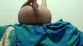 Amateur soloboy starts with normal passive desire but switches to big dildo in ass.
