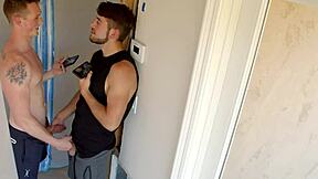 Gay Step Brothers Masturbating Together. Bareback Anal Fucking First Time.