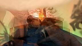 Emo Femboy Moans Through Bareback Halloween Orgasm