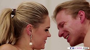 Wanking stud gets facialized in bi threeway with close up doggystyle anal and classy foreplay. Jizz covers his face during kinky group action