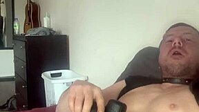 Solo Boy Masturbates Big Cock With Toy While Watching Porn For Cum Ending