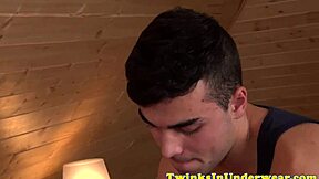 Euro Masseur Stuffs Twinks Tight Shaved Asshole