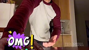 Oh wow, check out this horny twink jerking off his monster cock until cumshot!