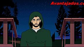 teasing brazilian hentai comic with jungle cabin anal action