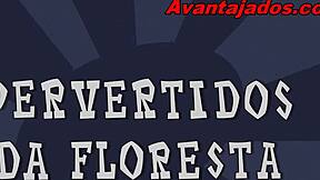 teasing brazilian hentai comic with jungle cabin anal action