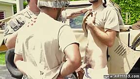 Army Gay Sex With Black Monster Cocks Groping In Outdoor Military Uniform Group Action