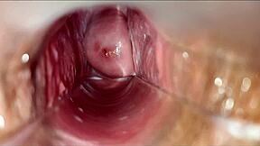 Oh wow, pulsating orgasm inside vagina from horny masturbation!