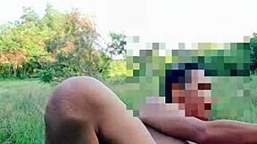 Myanmar gay cocklovermlm naked outdoor anal with asian ass fucking bottle forest twink