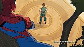 Hey, have you seen Spiderman in that amateur twink masturbation scene?