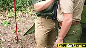 Gay Scouts Dylan Tides and Logan Cross Fuck Raw in Tent as Dylan Tops Insatiable Bottom Logan Begging for Harder Thrusts