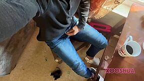 Active Stepson Cums In Bathroom Thinking About Tight Gay Ass - Sexy Twink Homemade Action