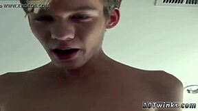 What if this alone teen twink shows his ass in provocative blonde bareback POV action?
