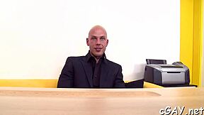 Black guy gives nasty sensual blowjob to huge monster cock in hardcore sucking.