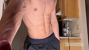 Oh wow, check out this horny twink jerking off his monster cock until cumshot!