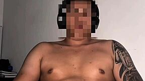 Young Dark-Skinned Colombian Guy Strokes His Thick Cock In Amateur Solo