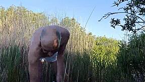 Ryan Anderson gets stripped as a faggot for a humiliating public walk of shame outdoors