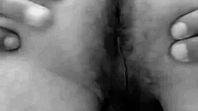 Skinny mature amateur masturbates with cum explosion!