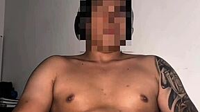 Young Dark-Skinned Colombian Guy Strokes His Thick Cock In Amateur Solo