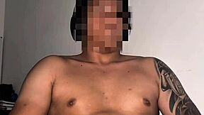 Young Dark-Skinned Colombian Guy Strokes His Thick Cock In Amateur Solo