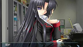 Kurugaya Yuiko gets direct blowjob and anal action in Little Busters anime hentai scene