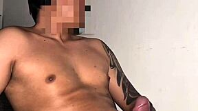 Young Dark-Skinned Colombian Guy Strokes His Thick Cock In Amateur Solo