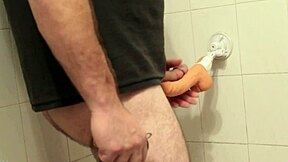 Amateur thrusting dildo suck solo