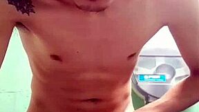 brazilian cam boy strokes cock feeling so damn horny