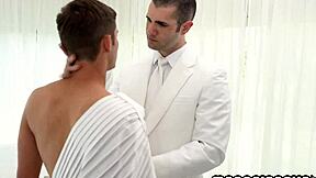 Master kyler drayke contrasts his 9-inch dick deep in twink dex devalls ass while eddie patrick and cole blue oversee the ritual