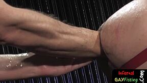 i stretch horny gay twunk's tight asshole with fist