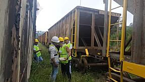 Brazilian Ebony Workers Bareback Fuck Passive Colleague Outdoors with Interracial Orgy Creampie