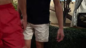 college twink boy gets his ass filled bareback by massive frat daddy hunk cock