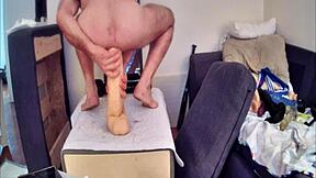 part 3: monster dildo vs kinky homemade twink boy toy destruction
