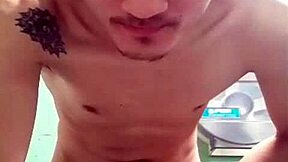 brazilian cam boy strokes cock feeling so damn horny