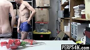 thief twink caught shoplifting gets blackmailed bareback pounded by cop perps4k