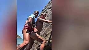 Gifted guy thrusts harder without condom into white twink's tight ass. So intense! 🔥🍑